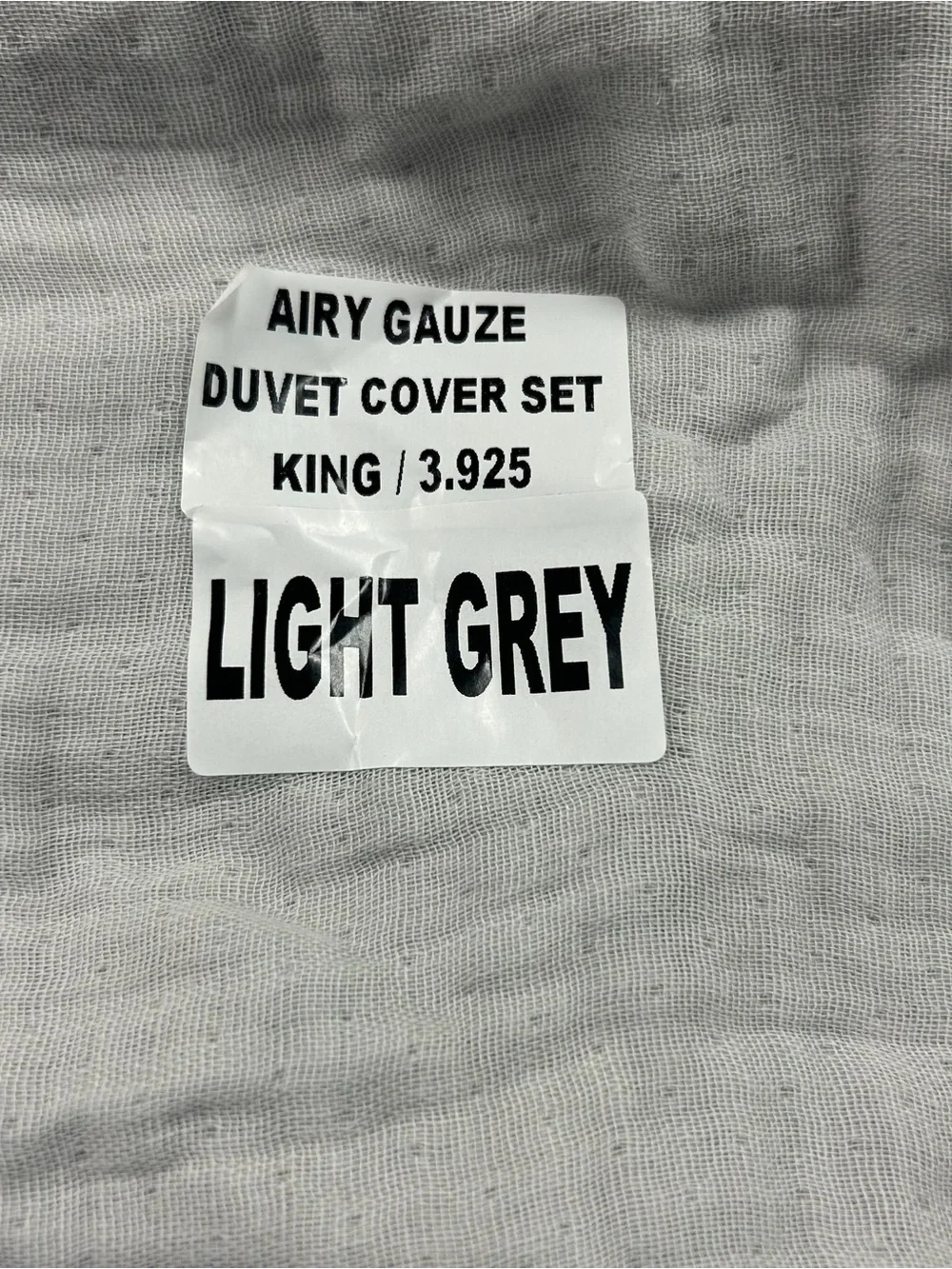 QUINCE Organic Cotton Gauze Duvet Cover Set King/Cal King Light Grey 8187